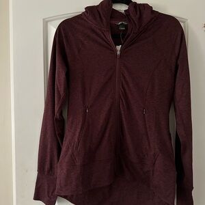 Eddie Bauer Women's Burgundy Zip-Up Hoodie